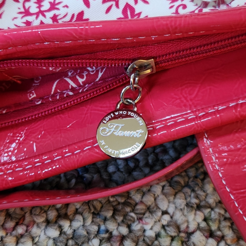 FLAUNT By Faith Nicole Pink Fuchsia PURSE Bag - Picture 6 of 14